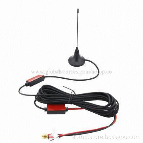 2014 High-quality Car Digital TV Antenna, Supports 30dB, VHF/UHF Frequency Range, Interface Optional